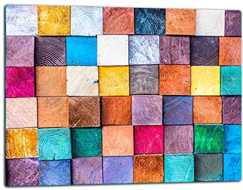 TMK ArtDeko – Tabla de cortar de cristal – Tabla de cortar de cristal para la cocina 52 x 40 cm – Robusta, higiénica y antideslizante – Tabla de cortar de cristal – Superficie de trabajo adicional