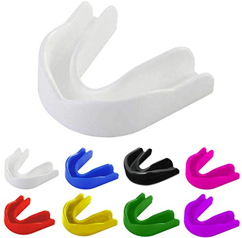 Athletics Gear Lot de 2 protège-dents en silicone de haute qualité pour enfants, hommes et femmes Blanc