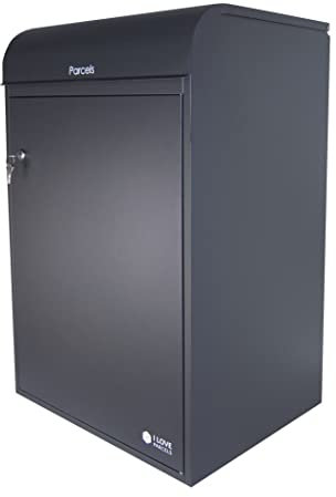 Premium Large Parcel Drop Box. Waterproof Safe & Secure Delivery parcel box outdoor. Storage Mail Delivery Box, Post & Letterbox With Anti Theft Key Lock Mounted To Wall Anthracite