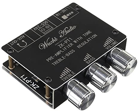 WANGCL Bluetooth 5.0 ljudmottagare avkodare stereo ton kort ZK-PT1 volymkontroll diskant bas tonal förförstärkare knapp för förstärkare