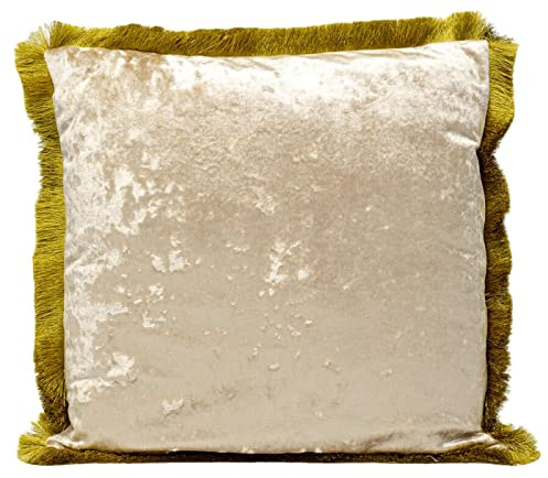 Kare Design Kissen Cannes Puder, Weiß, 45x45cm, Zierkissen, Dekokissen, Couchkissen mit Reißverschluss, Samtbezug