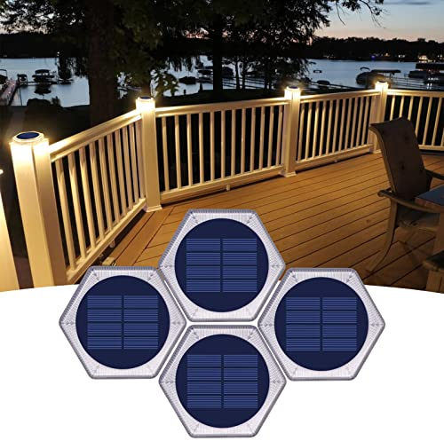 YiLaie Luci Solari Giardino Esterno，Lampade del ponte IP68 Impermeabile Auto On/Off da terra Per scale marciapiedi passaggi cortili e pavimenti (4 Pack)