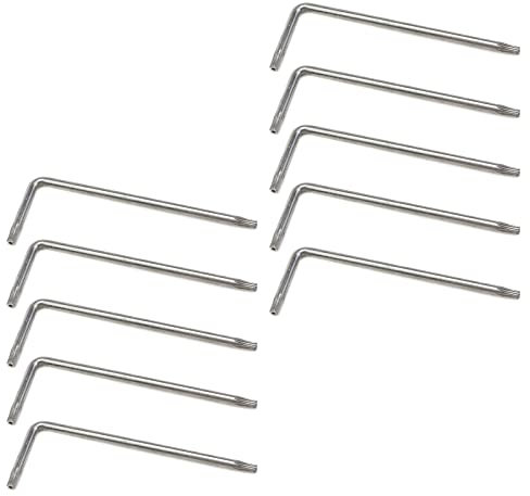 Dnyta 10 llaves hexagonales en forma de L con cabeza de destornillador cruzado, juego de llaves T10 con agujero, buena herramienta de reparación para reemplazo