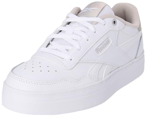Reebok Women's Court Advance Bold Sneaker, Ftwwht Moonst Pinstu, 42 EU