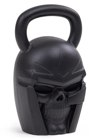 Titan Fitness 50 LB Warrior Kettlebell, Cast-Iron Skull Design, Anti-Slip Powder-Coated Handle, Cross Training Workout Equipment for Muscle Building, Cardio Fitness, Strength Training