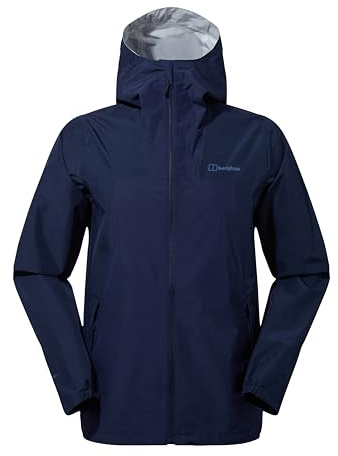 Berghaus Men's Deluge Pro Waterproof Shell Jacket | Adjustable | Durable Coat | Rain Protection Waterproof Jacket, Dusk/Navy Blazer, XS