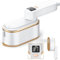 Hoquare Travel Clothes Steamer Portable Iron, 2 in 1 Mini Handheld Steamer for Clothing, 3 Steam Levels, 10s Fast Heat-up, Foldable Clothes Wrinkles Remover for Travel, Home, Office (White)