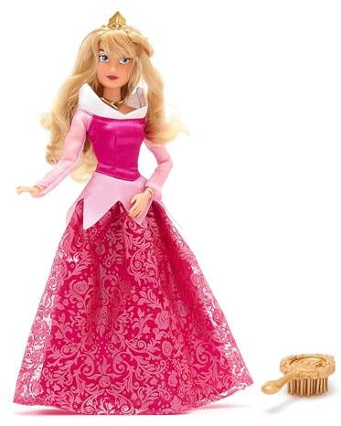 Disney Store Official Aurora Classic Doll, Sleeping Beauty, 29cm/11”, Fully Poseable Disney Princess Doll in an Elegant Pink Gown, Includes Toy Hair Brush - Suitable for Ages 3+