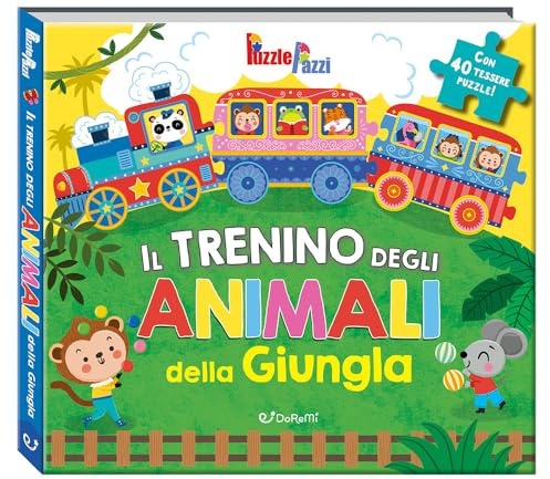 Il trenino degli animali della giungla. Puzzle pazzi. Ediz. a colori