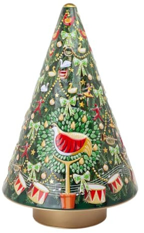 Home of Christmas Barattolo di Natale, scatola di latta, per biscotti, biscotti e pan di zenzero (carillon albero di Natale 2,4 l/18 x 31 cm)