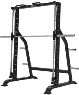 Bad Company Multipresse inkl. Gegengewichte und Klimmzugstange I Smith Machine mit Gegengewichten für das Ganzkörpertraining I BCA-104 (Aluminium-Umlenkrollen)
