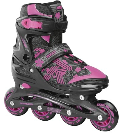 Roces Jokey 3.0 Girl - Patines en línea para niña (Talla 38/41), Color Negro y Rosa