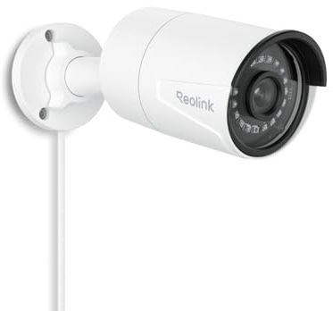 Reolink 5MP Outdoor Security Camera, Smart Human/Vehicle Detection Work with Google Assistant PoE IP Camera, 256GB Micro SD Storage for 24/7 Recording(not Included), RLC-510A