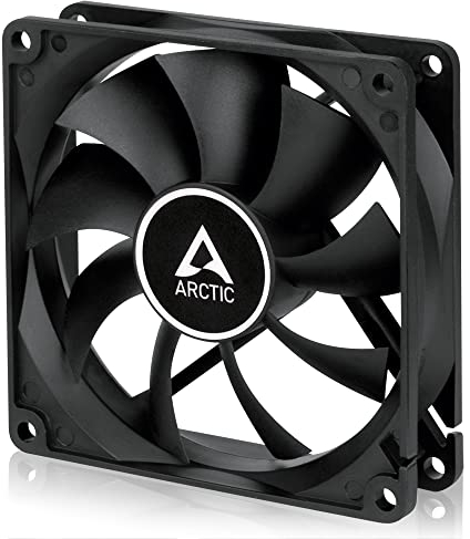 ARCTIC F9 Silent - Besonders leiser 92 mm Gehäuselüfter, Case Fan mit Standardgehäuse, nahezu lautlos, Push- oder Pull Konfiguration möglich, 1000 U/min. - Schwarz