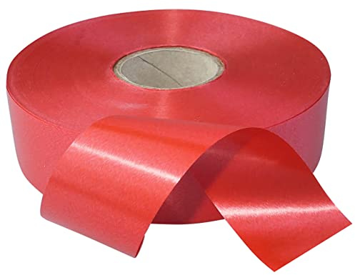AERZETIX - C54174 - Rotolo di nastro/filo/corda di imballaggio regali/fiori 3cm x 90m - per decorazione/cerimonia/matrimonio/compleanno/festa - colore rosso