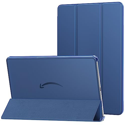 MoKo Case Fits Amazon Kindle Fire Max 11 Tablet (13th Gen, 2023 Release) 11 - Slim PU Leather Trifold Stand Cover for Kindle Fire 11 Tablet Colored Hard Back Shell with Auto Wake/Sleep, Navy Blue