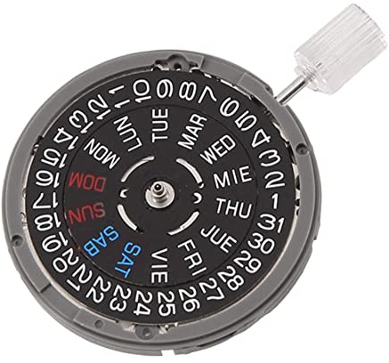 NH36 NH36A Automatisk rörelse, självuppdragande, mekanisk, snabb/daglig justering, klocka 3,8 krona, 24 juveler, silver