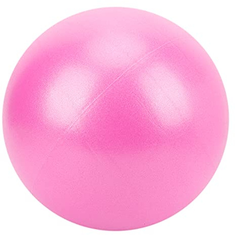 Pelota de pilates de 9,8 pulgadas, Mini Pelota de Gimnasia con Pajita Inflable Adecuado para Pilates, Pelota de Ejercicio pequeña Pilates Blanda (Rosa)