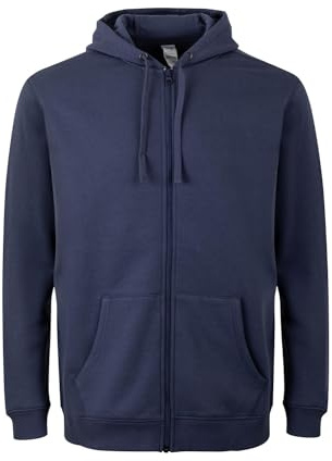 Mukua SF270U Sweat à Capuche Unisexe avec Fermeture éclair et Capuche Bleu Denim Taille L, Bleu Denim, L
