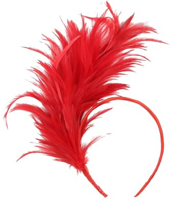 Bandeau Plumes de Fleur Artificielle, Années 1920 Fascinateur pour Femmes, Bandeau Plume Année 20, Vintage Serre Tete Plumes Noir, 1920s Accessoires Cheveux pour Cocktail Mariage Goûter Décoration