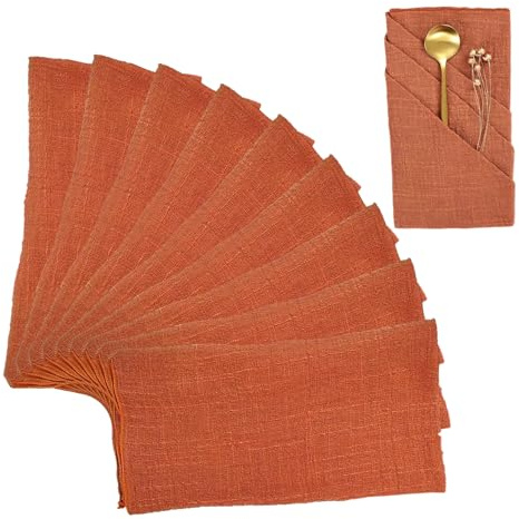 Tovaglioli di cotone, tovaglioli di stoffa da 10 pezzi, 17x17 cotone lavabile morbido per feste di nozze decorazioni per il compleanno per bambini