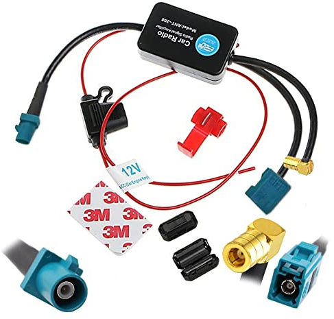 A83 Bolwins 12 V bilantennförstärkare FM AM DAB signalförstärkare, adapter Fakra SMB universell bilradio