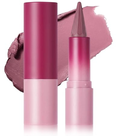 Erinde Pintalabios Permanente 2 en 1 y Delineador Labios, Acabado Mate, Larga Duración, Waterproof con Punta Cónica, Antimanchas, Textura Cremosa, para Contorno y Labios Degradados Definidos #01