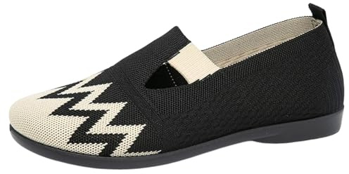 Zapatillas Deportivas Mujer Verano Zapatos Casuales Forma Blanda Calzado para Edad Mayores Tela Viejos sin Cordones Mujer