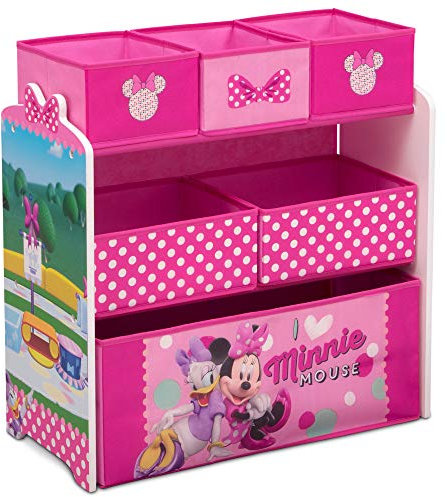 Delta Children Disney Minnie Mouse 6 Bin Design and Store Toy Organizer