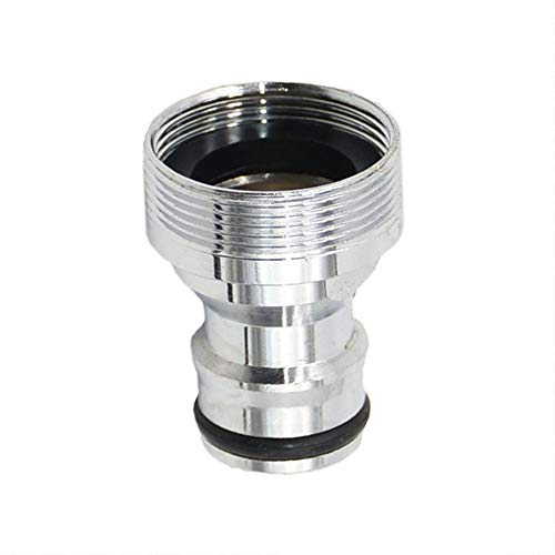 tooloflife Raccord de tuyau d'arrosage nickelé à connexion rapide M21 femelle et adaptateur fileté mâle M24