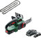 Bosch Cordless Chainsaw UniversalChain 18 (1 Battery 2.5 Ah, 18 Volt System, in Carton Packaging) + Bosch Universal Chain 18 Replacement Chain (in Blister Pack)