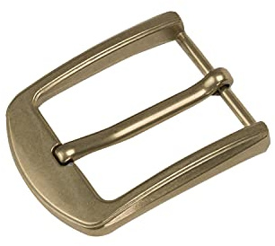 Kertz Men's Belt Buckle - Bronze Brushed Metal, 1.5 Inches (38-40 mm), Single Prong, Square Replacement Buckle