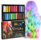 Thnkstaps Hair Chalk Comb 24 Stück Haarkreide für Mädchen Temporär Haarfarbe Kreide für Kinder Haarfärbemittel Haarkreide-Set auswaschbar für Karneval, Party, Weihnachten Halloween