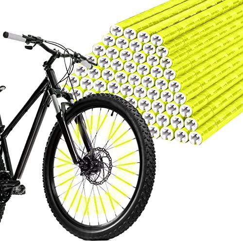 Flintronic 48 Stück Speichenreflektoren Fahrrad, wasserdichter Speichenreflektor Einfach zu montierende Speichenräder, mit 360° Warn-Reflexionsmaterial für alle gängigen Speichenräder