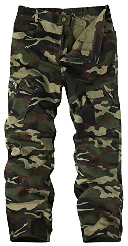 iCKER Cargo Combat Trousers Men Work Camo Army Military Tactical Multi Pocket Camouflage Pants