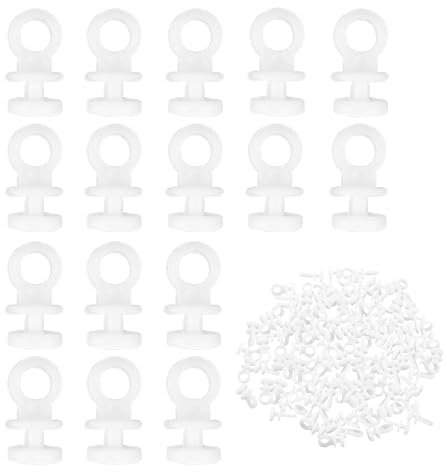 Ganchos de Cortina 100 Piezas, Polea para Pista de Cortina, Ganchos Deslizantes de Cortina, Gancho Cortina Rieles para Cortinas para Cortina de Ventana, Cortina de Puerta y Cortina de Ducha, 9 MM
