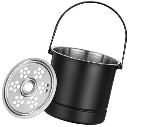 Secchiello per il Ghiaccio, Secchiello per il Raffreddamento del Vino Refrigeratore per Vino in Acciaio Inossidabile con Maniglie con Piastra Filtrante Secchiello per il Ghiaccio