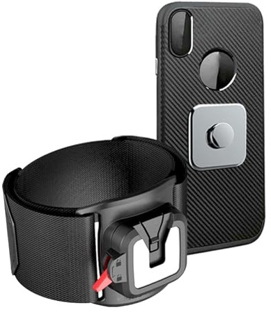 Armband mobiltelefonhållare – avtagbart telefonarmband | sport handledsrem telefonfäste för träning | justerbar hållare för löpning vandring klättring | säker smartphone-utrustning för gym