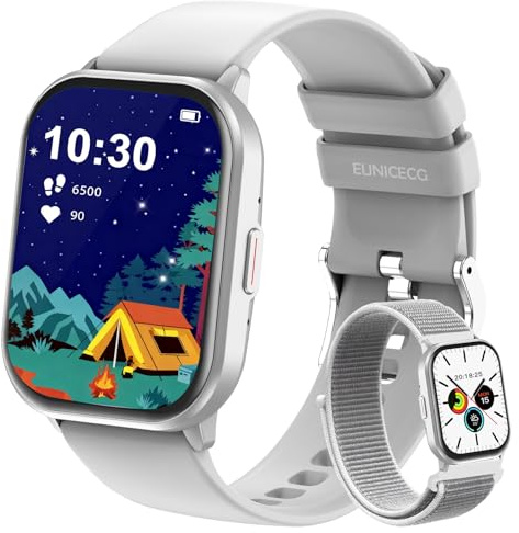 EUNICECG Smartklocka för Barn - Stegräknare Pulsmätning 100+ Träningslägen | Sömnmätning Väckarklocka Kalkylator Spel Födelsedag Gåvor - Fitnessklocka Smartwatch Barn Kids Smart Watch Pojkar Flickor