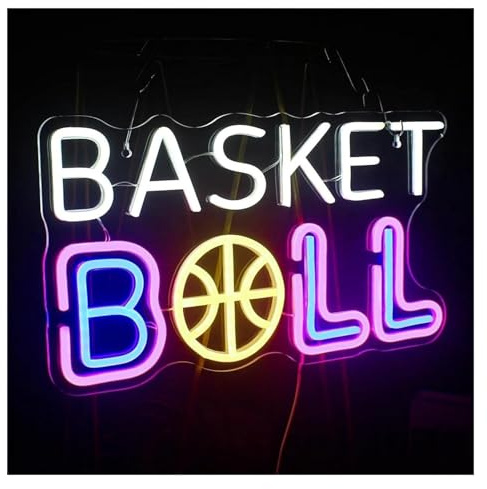 Neonlampa Lugnande stämningslampa basket neonskyltar panel med bokstäver