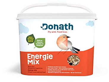 Donath Energie Mix - reich an hochwertigem Insektenfett - die ausgewogene Mischung - wertvolles Ganzjahres Wildvogelfutter - aus unserer Manufaktur in Süddeutschland - 5 Kg Eimer