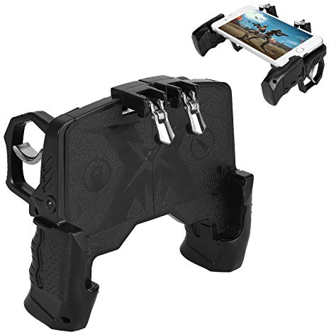 Queen.Y Game Controller, Mobile Controller,Handy Griff Shooter Empfindliche Joystick Ziel Trigger Feuerknopf Tragbare Controller Gamepad mit Triggern