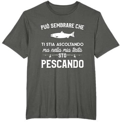 Idea regalo pesca per un pescatore un costume da pesca Maglietta