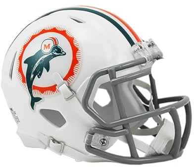 Riddell Mini Football Helm - NFL Speed Miami Dolphins 1972