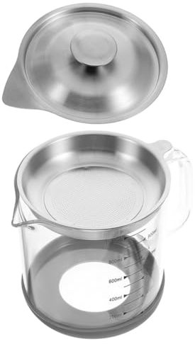 Cabilock Jarra De Aceite Con Colador Recipiente De Acero Inoxidable 1000 Ml Para Almacenar Aceite