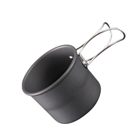 Zusammenklappbarer Reisebecherbecher 150ml Tragbarer faltbarer Campingbecher mit Griff für Camping und Wandern Faltbarer Wasserbecher für den Außenbereich fasst kochendes Wasser, 150 ml, tragbarer Pic