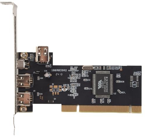Lonrtesw Tarjeta de 3 Puertos IEEE 1394 Firewire Adaptador PCI Firewire Tarjeta Controladora PCI IEEE 1394 para PC Computadora de Escritorio