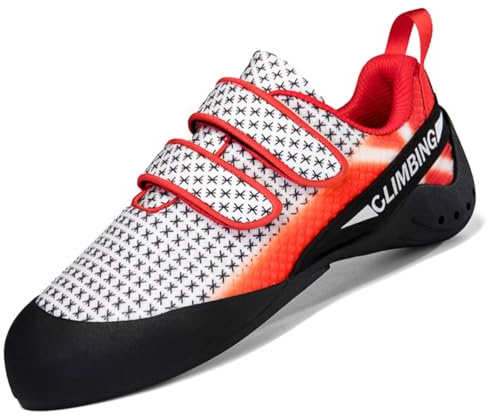 ZHENSI Zapatos De Escalada En Roca para Escalada Deportiva Y Boulder Ligeros para Niños Hombres Y Mujeres,Blanca,42 EU