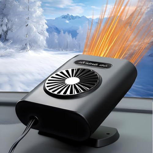 KQLHLHDYZ Riscaldatore Auto 12V, 200W Sbrinatore Rotante a 360°, 2 in 1 Riscaldamento e Disappannamento Auto, Sbrinatori per Auto, Sbrinatore per Parabrezza