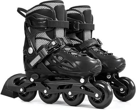 Focket Patins à roulettes pour Enfants, Auto-alimentés, 8 Roues Lumineuses, Taille Réglable, Patins à roulettes pour Femmes avec Semelles Intérieures de Chaussures, Roulements ABEC-7 pour Enfants,